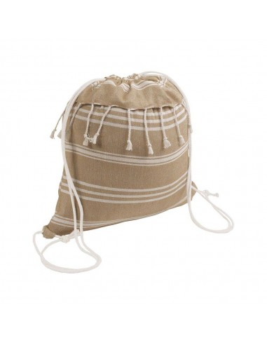 ZAINETTO IN FOUTA CON FRANGE E CHIUSURA A STRAPPO