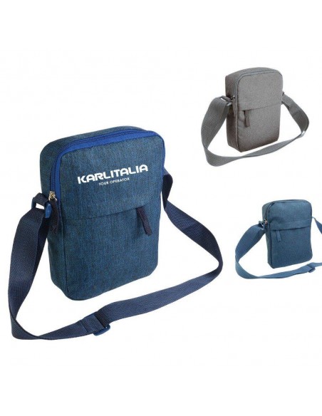 BORSELLO EFFETTO JEANS 2 TASCHE E TRACOLLA REGOLABILE