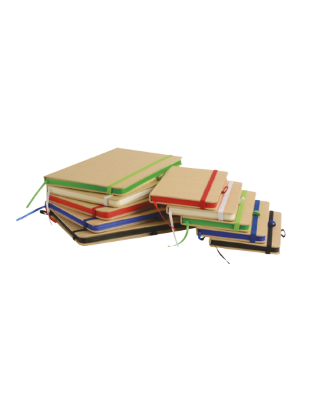 NOTES A RIGHE IN CARTA RICICLATA CON PAGINE COLORATE CM 9X14