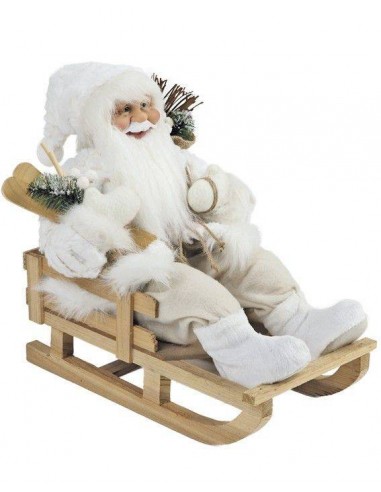 BABBO NATALE SU SLITTA CM 35X35X18