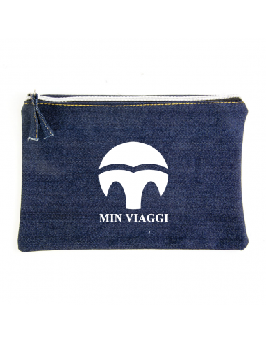 BEAUTY CASE CON CHIUSURA ZIP EFFETTO JEANS