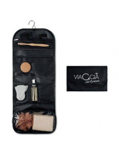 PORTACCESSORI DA VIAGGIO CON COMPARTI INTERNI IN RETE