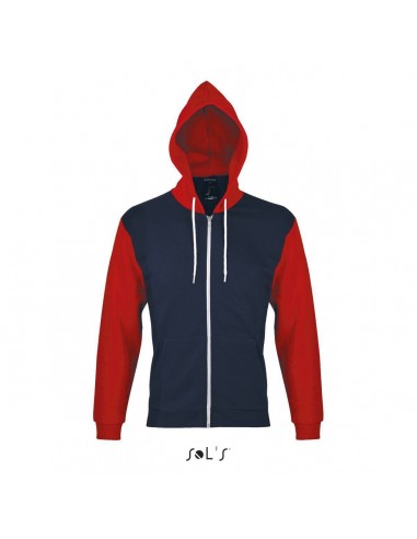 FELPA UNISEX CON CAPPUCCIO E PARTICOLARI IN CONTRASTO