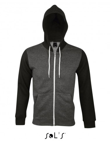 FELPA UNISEX CON CAPPUCCIO E PARTICOLARI IN CONTRASTO