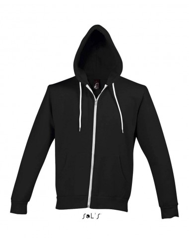 FELPA UNISEX CON CAPPUCCIO E PARTICOLARI IN CONTRASTO