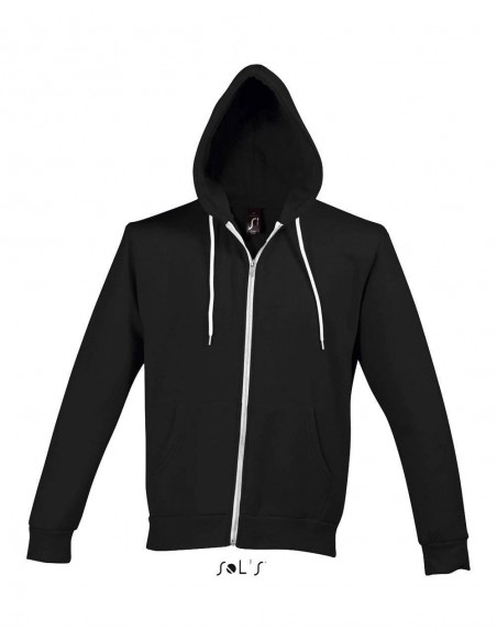 FELPA UNISEX CON CAPPUCCIO E PARTICOLARI IN CONTRASTO