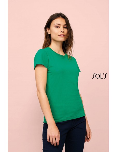 T-SHIRT GIROCOLLO DONNA JERSEY 190 GR