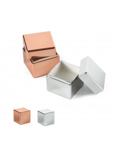 BURROCACAO A FORMA DI CUBO IN ABS METALIZZATP