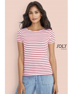 T-SHIRT DONNA RIGATA GIROCOLLO