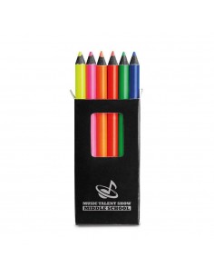 SCATOLA CON 6 MATITE FLUO