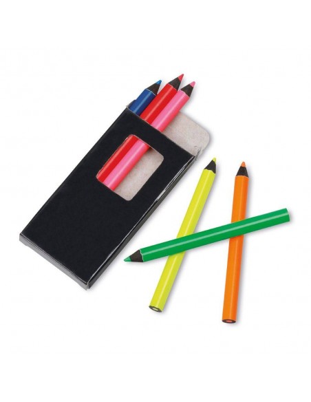 SCATOLA CON 6 MATITE FLUO