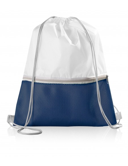 SACCA ZAINO CON TASCA FRONTALE IN MESH CHIUSA DA ZIP