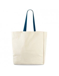 SHOPPER IN COTONE PESANTE CON MANICI COLORATI 2