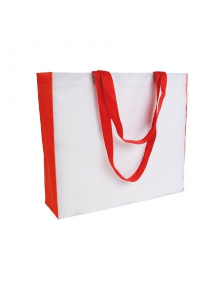 SHOPPER CON MANICI E SOFFIETTO COLORATO