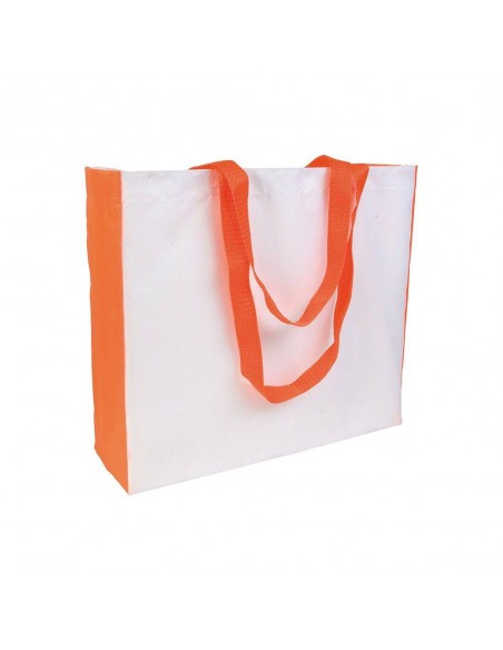 SHOPPER CON MANICI E SOFFIETTO COLORATO
