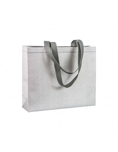 SHOPPER GLITTER CON SOFFIETTO CM 40X35X12