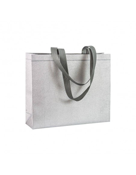 SHOPPER GLITTER CON SOFFIETTO CM 40X35X12