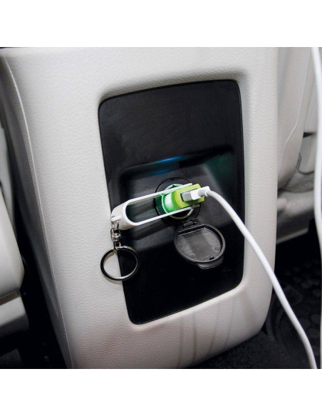 PORTACHIAVI CON ADATTATORE USB PER AUTO